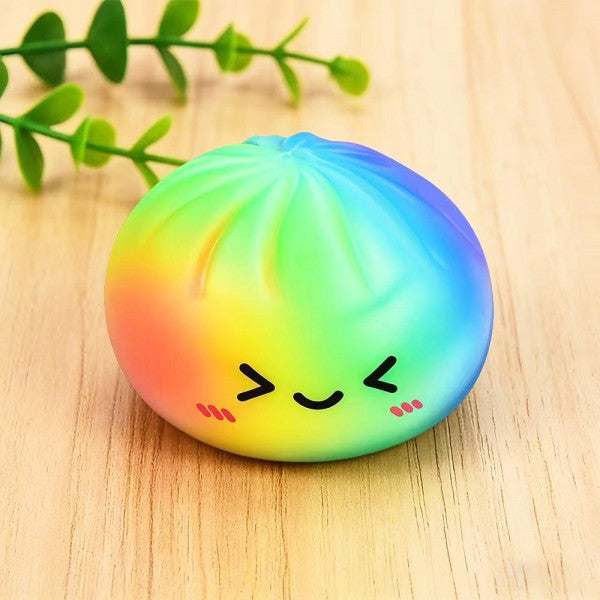 Premium Rainbow Steamed Bun Squishy